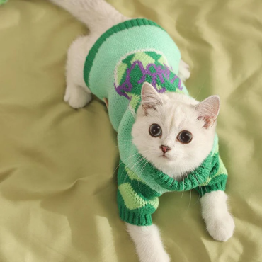 Cat Clothes 2 Color Warm Cute Turtleneck Sweater