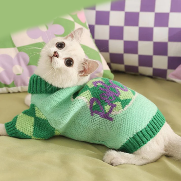 Cat Clothes 2 Color Warm Cute Turtleneck Sweater